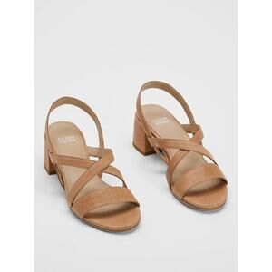 Eileen Fisher Giga Leather Slingback Sandal Honey Sz 9